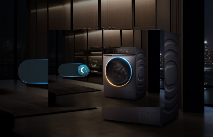 Chế độ giặt yên tĩnh và thêm đồ giặt dễ dàng