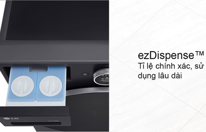 Máy giặt sấy LG Inverter 17kg F2517RNTG lồng ngang - Công nghệ định lượng EZDispense