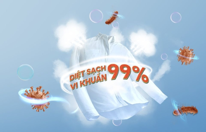 Công nghệ giặt hơi nước diệt khuẩn Steam Wash