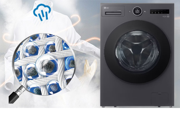 Máy giặt sấy LG Inverter 17kg F2517RNTG lồng ngang - Công nghệ giặt hơi nước Steam, khử khuẩn hiệu quả