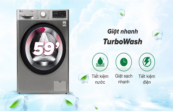 Máy giặt LG 10kg cửa ngang FV1410S4P