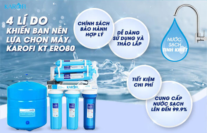 Máy Lọc Nước Karofi KT-ERO80 8 Lõi