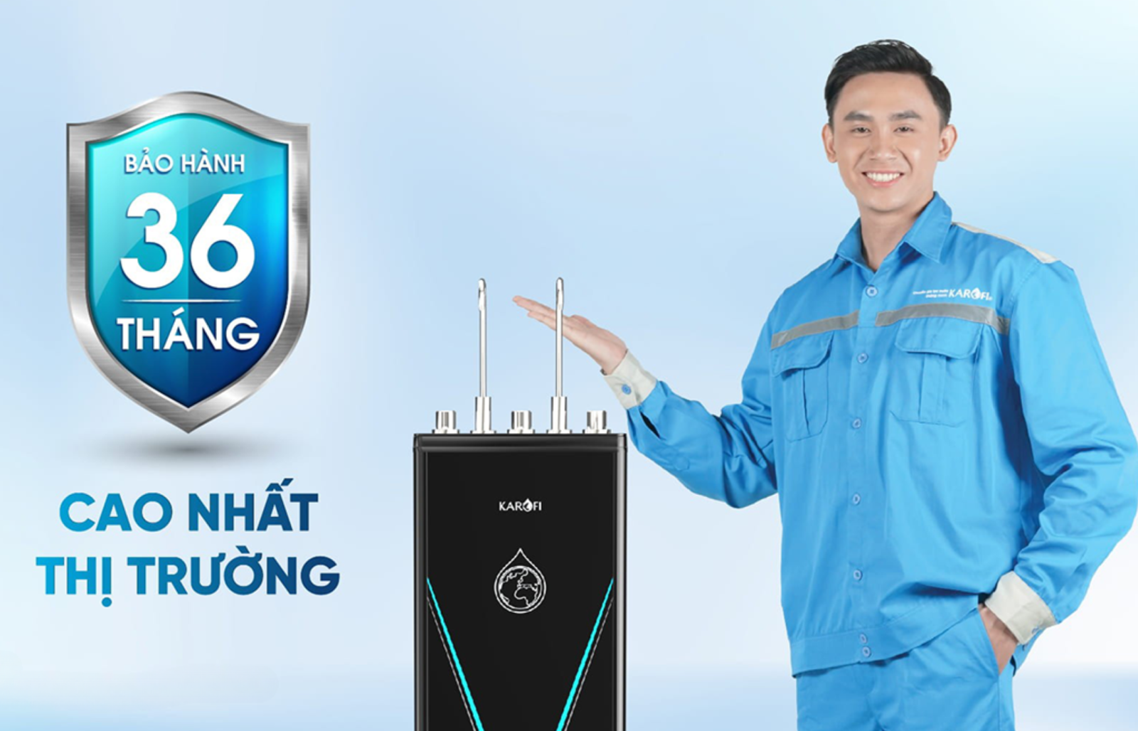 Máy lọc nước nóng lạnh Karofi KAD-D528