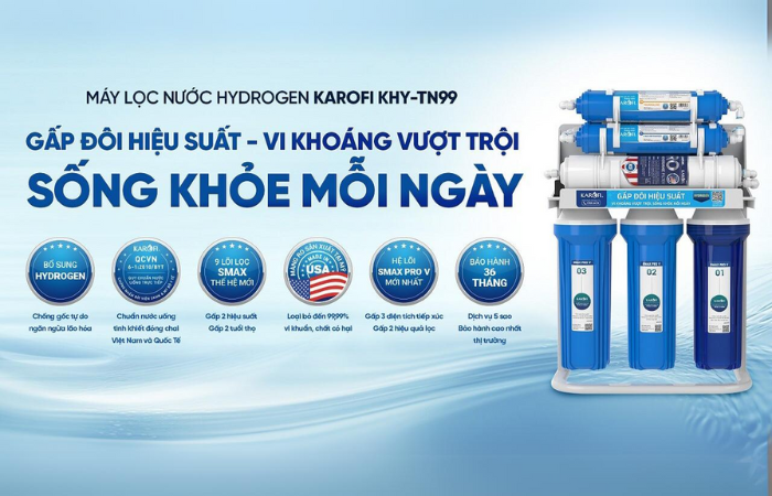 Máy lọc nước Karofi KHY-TN99 9 lõi model mới nhất 2024