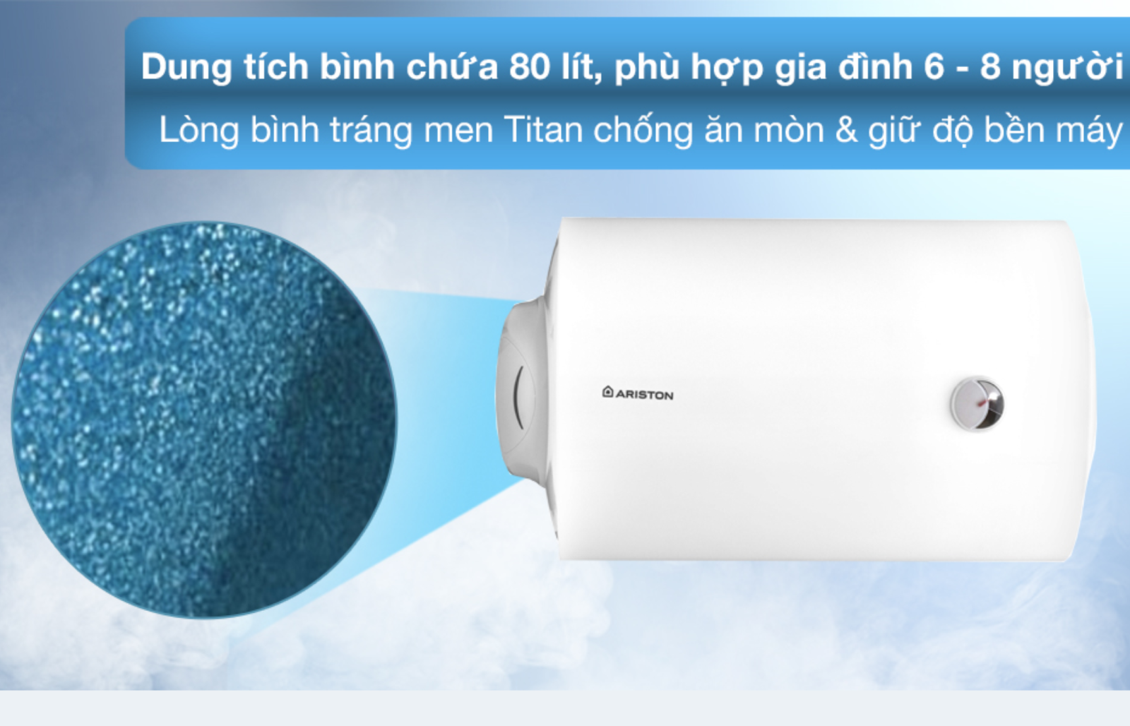 bình nóng lạnh Ariston 80l PRO R 80 H