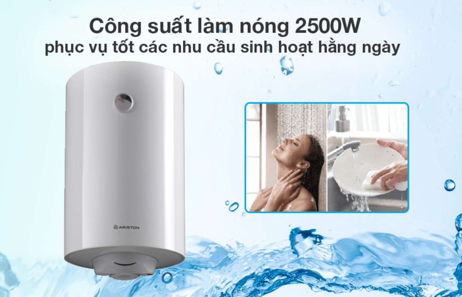 Bình nóng lạnh Ariston 100l PRO R 100 V