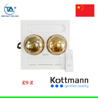 Đèn sưởi 2 bóng âm trần Kottmann K9-R điều khiển từ xa