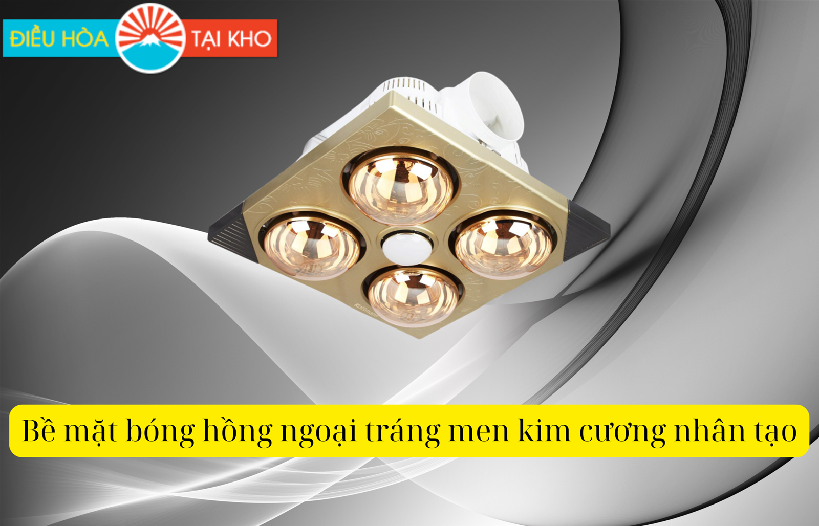 Đèn sưởi 4 bóng âm trần Kottmann K4B-T