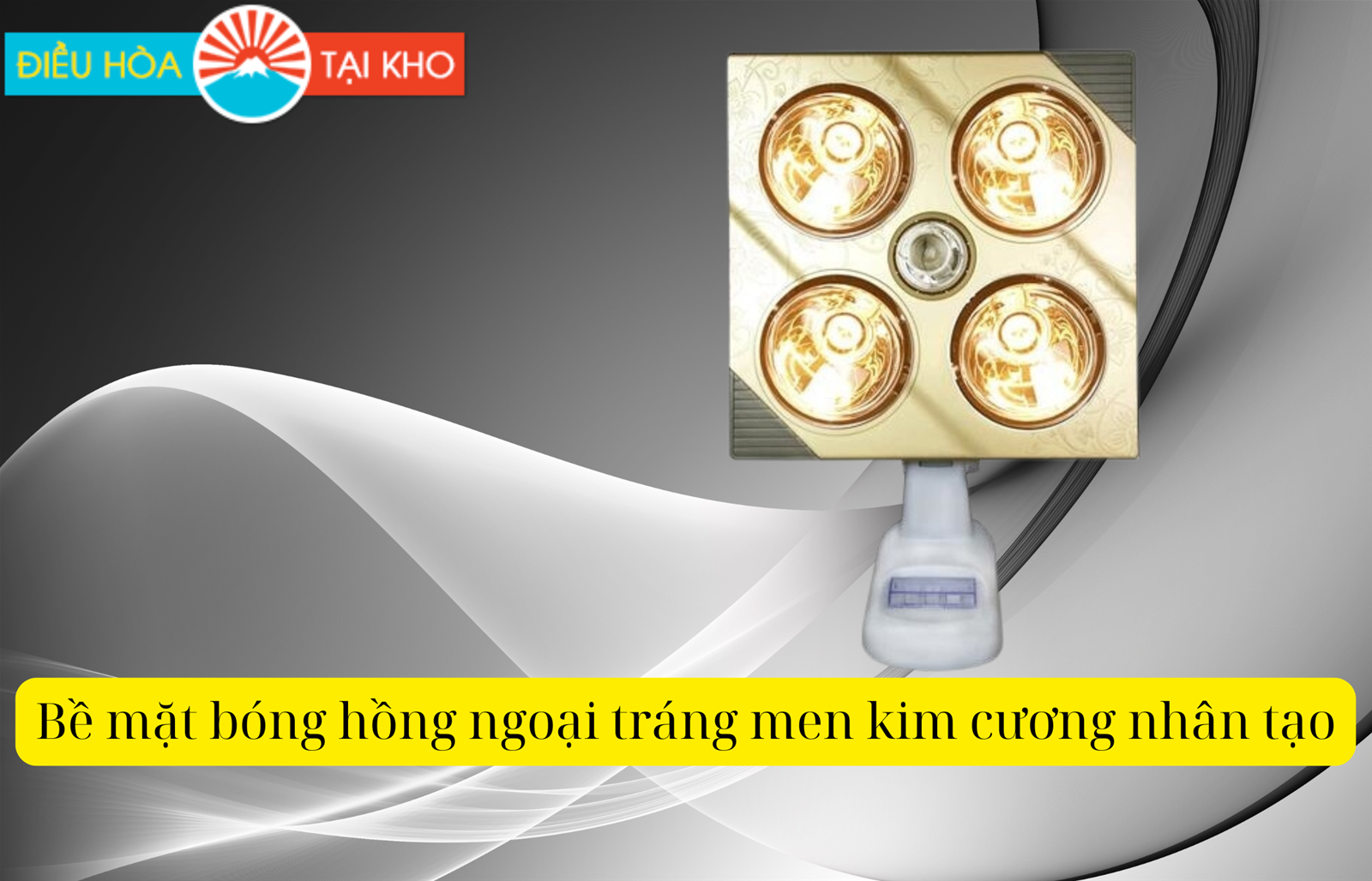 Đèn sưởi 4 bóng treo tường Kottmann K4B-G