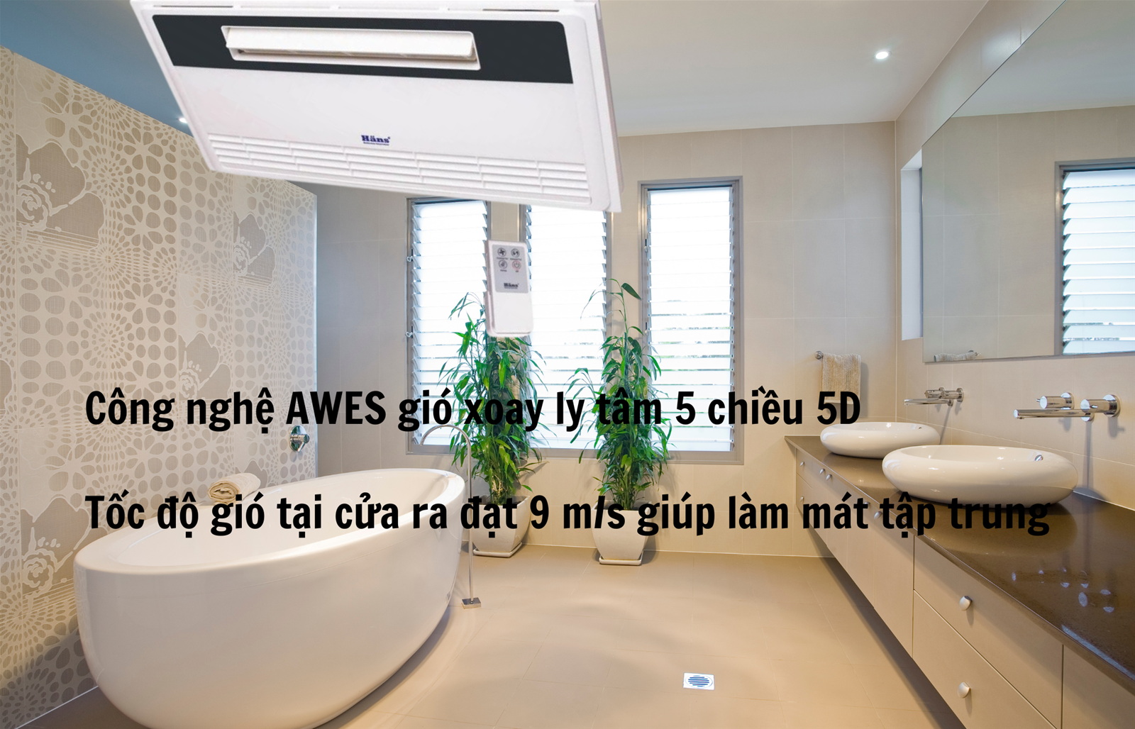 Quạt mát âm trần tích hợp hút mùi H20-R