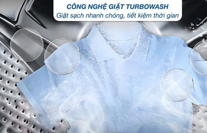 Máy giặt lồng ngang LG AI DD Inverter 17kg F2517SNTG - Công nghệ giặt TurboWash tiết kiệm thời gian