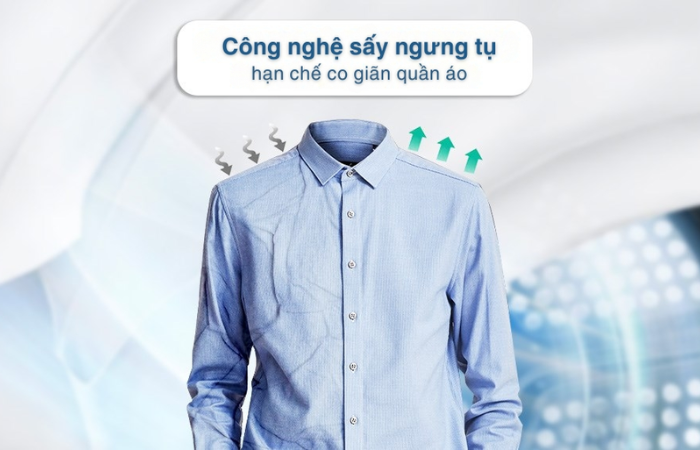 Công nghệ sấy ngưng tụ - Hạn chế co giãn quần áo