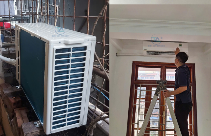 Dàn nóng Điều hòa Panasonic Inverter 18000Btu RU18AKH-8B bền bỉ phủ lớp Blue Fin