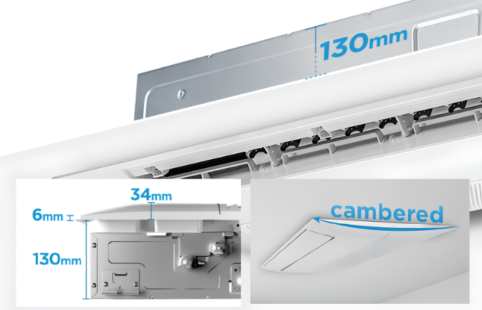 Điều hòa âm trần Midea MCUCE-18CRFN8 thiết kế siêu mỏng