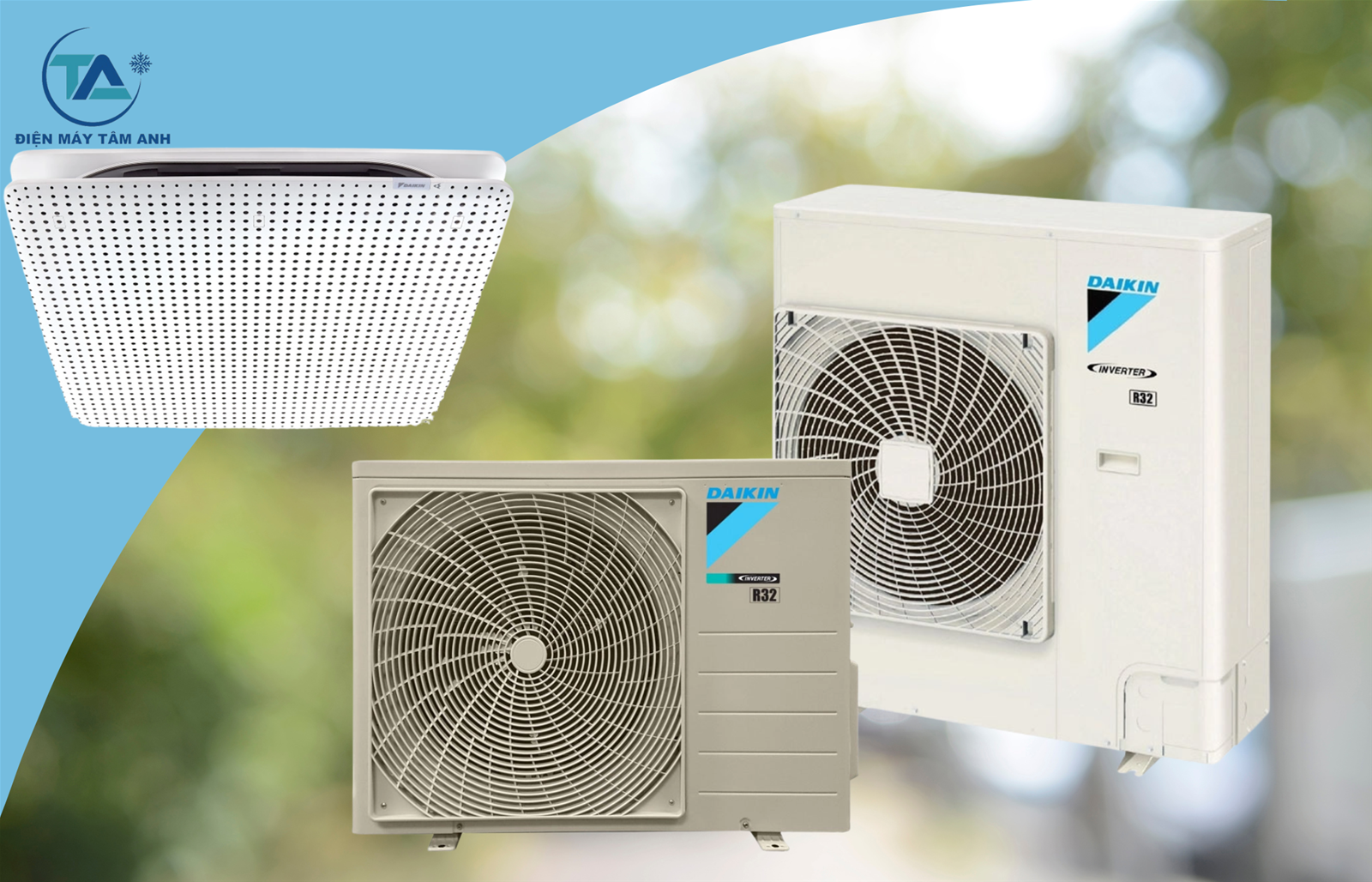 Điều hòa âm trần Daikin 2025 dàn nóng công nghệ mới bền bỉ