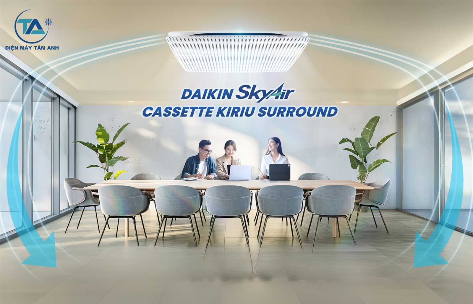 Điều hòa âm trần Kiriu Surround Daikin 21.000BTU 1 chiều inverter FCFG60AV1V/RZFC60AGV19