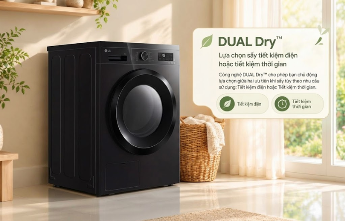 Máy sấy LG Inverter 9kg RB09NHP5O